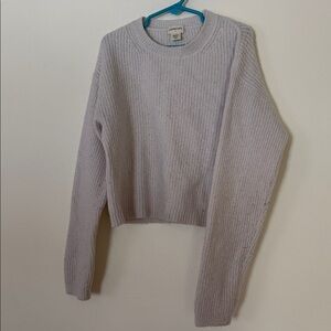 Crewcuts Lavender Ribbed Crewneck Sweater